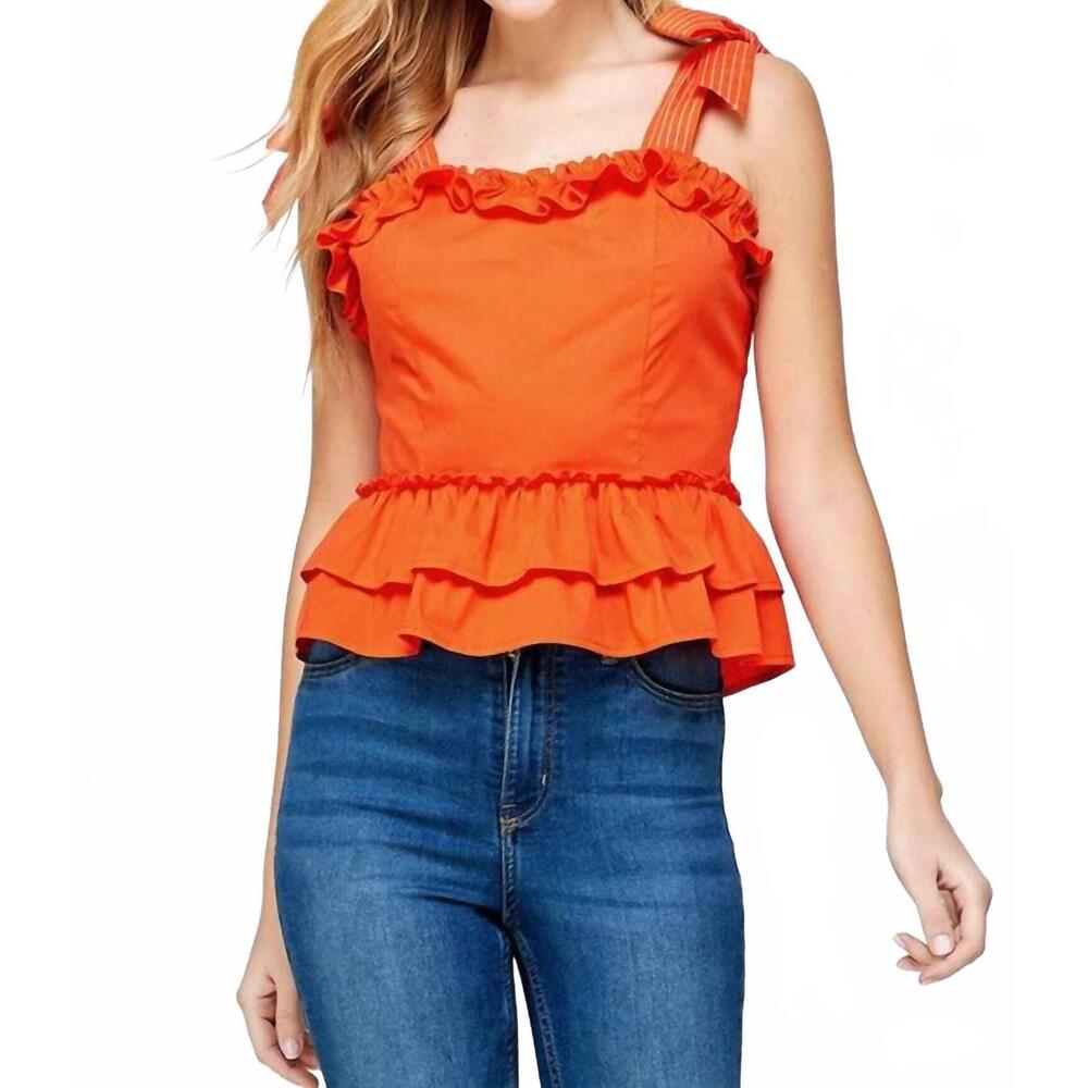 NEW STRUT & BOLT tangerine tie tank in orange